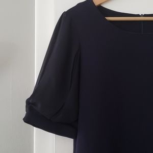 60's style navy shift dress